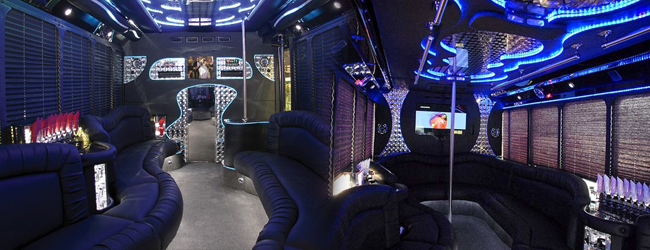 34 pax party bus interior